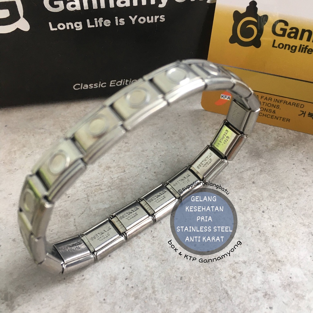 gannamyong STAINLESS STEEL 316L TITANIUM LM life secret bracelet