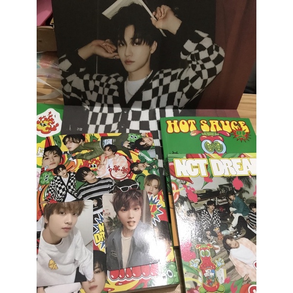 ALBUM HOT SAUCE BORING VER UNSEALED PC JISUNG PC HAECHAN CAFE FP JAEMIN NCT DREAM