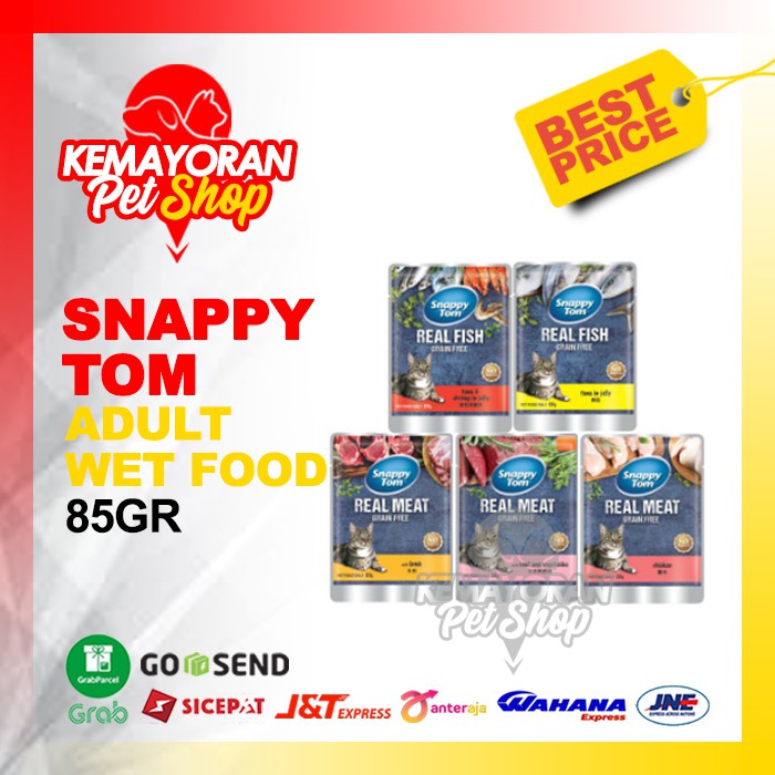 SNAPPY TOM CAT 85g Pouch Makanan Kucing SNAPPY TOM