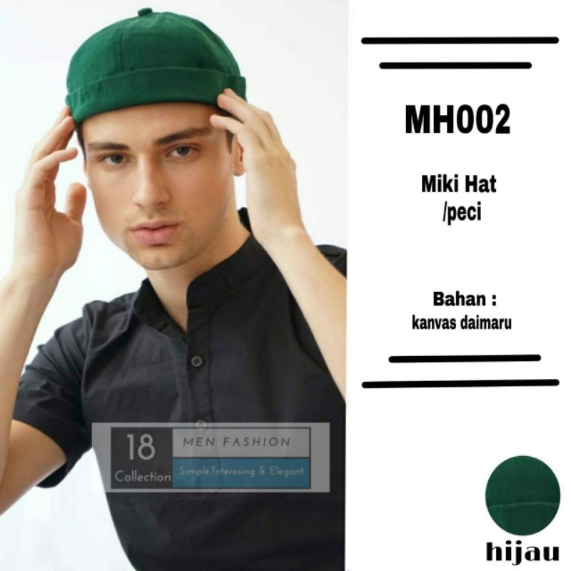 Kopiah Hijrah Miki Hat Peci Polos PREMIUM