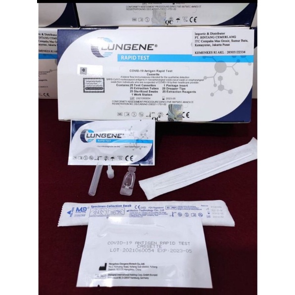 Lungene biru swab antigen / rapid test / Clungene ind