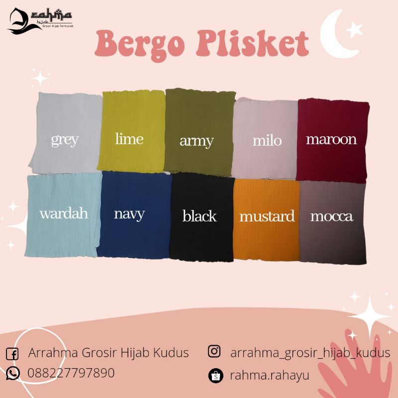 BERGO PLISKET KHIMAR PLISKET HIJAB INSTAN PRISKET TERBARU TERMURAH-3