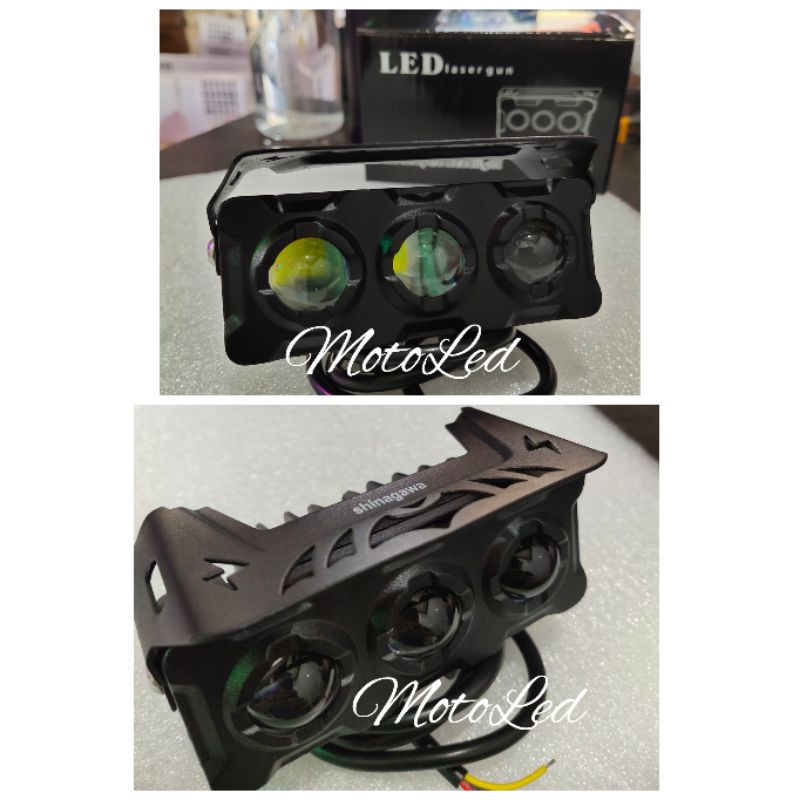 Lampu Tembak SQL 3Mata HiLow - Lampu Tembak Laser 3Mata - Lampu Tembak Sorot SQl 3 Mata