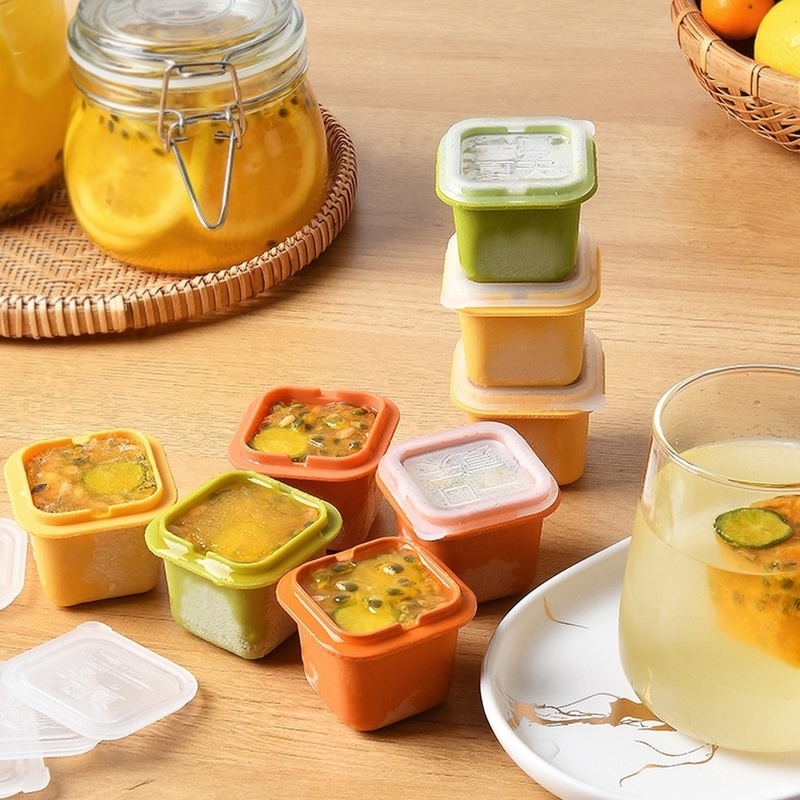 6pcs Cetakan Es Batu Frozen Dengan Tutup Untuk Kulkas