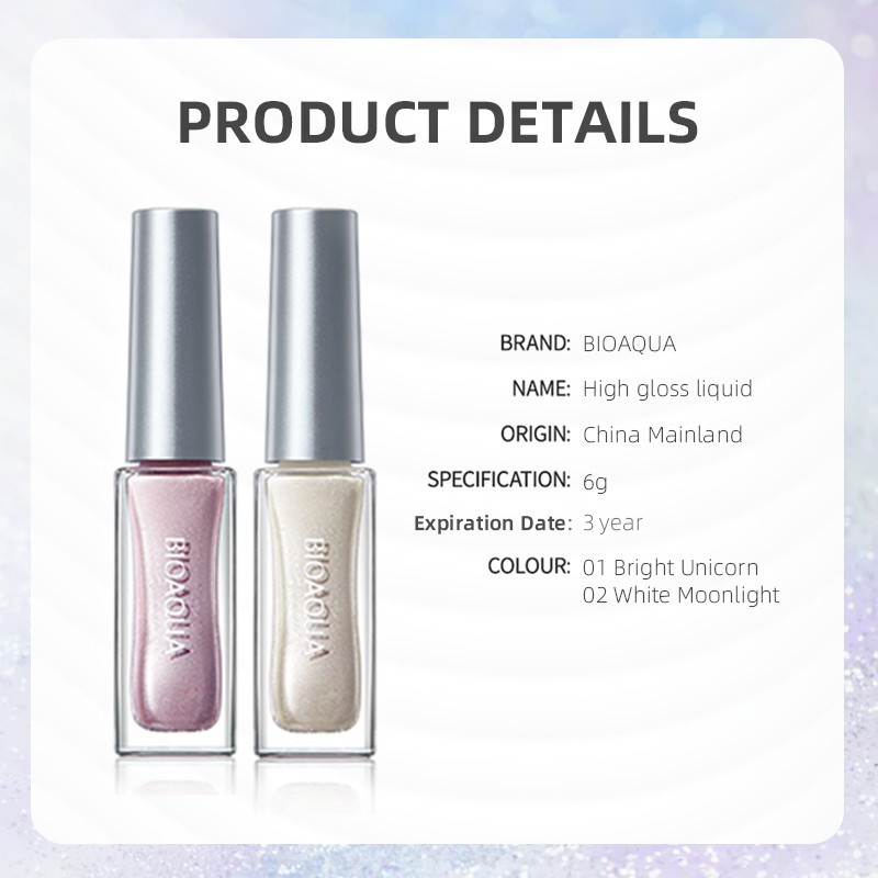 BIOAQUA Liquid Highlighter 6g BPOM / Bright Unicorn / White Moonlight