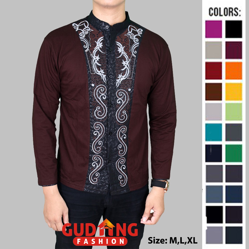 Baju Koko Lengan Panjang Modern Katun - Banyak Pilihan Warna KKL (COMB)