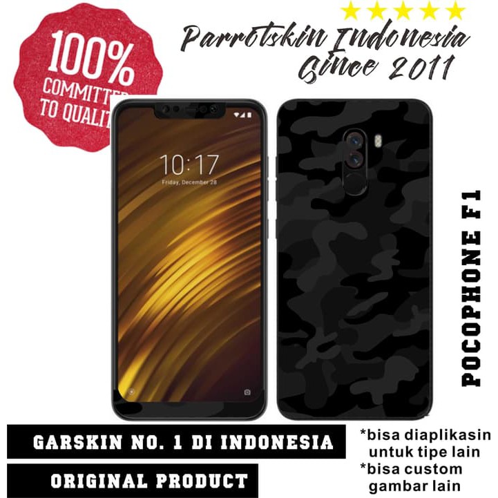 Garskin Skin Xiaomi Pocophone F1 Black camo army