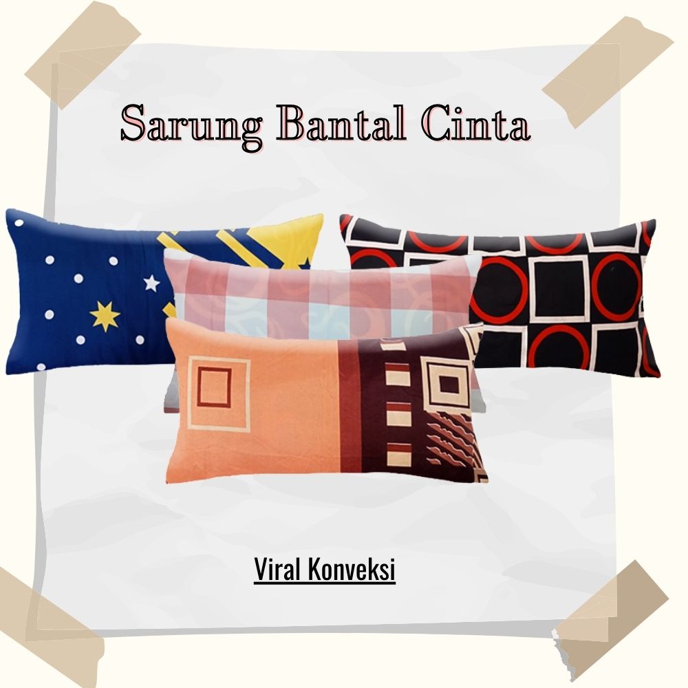 Sarung Bantal Cinta Jumbo 50x100 Panjang Motif Karakter Dan Polos Murah