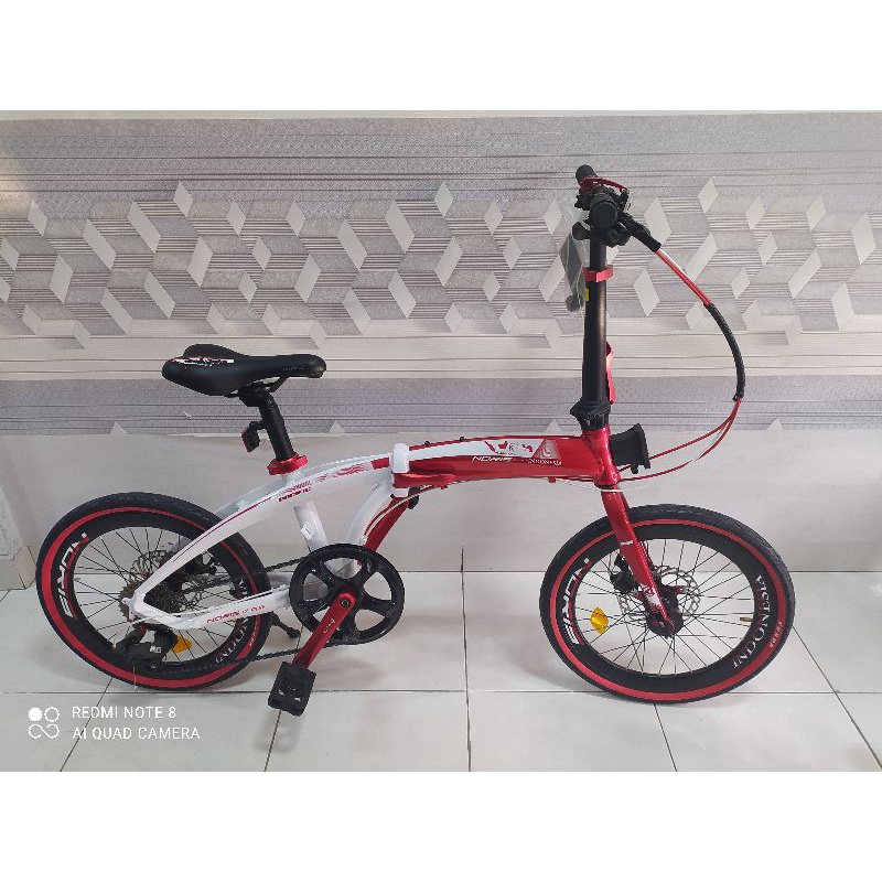 sepeda lipat pacific noris 20 inci edisi merah putih