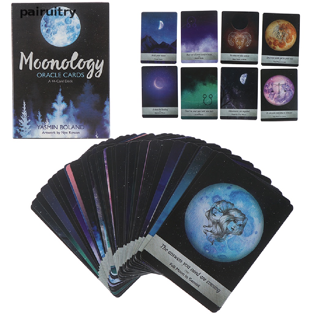 Prt 44 Kartu Tarot Moonologi Oracle Magic Untuk Permainan PRT