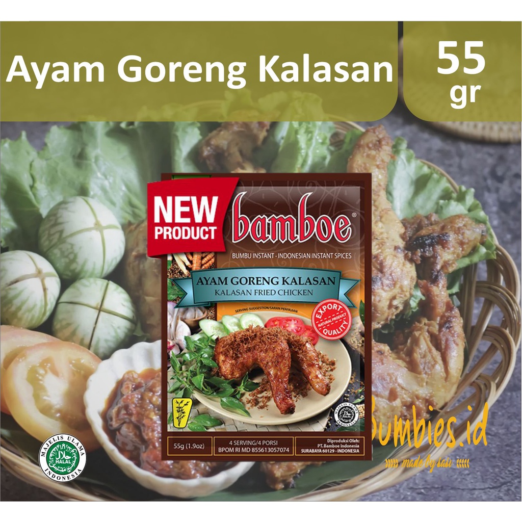 Bumbu Bamboe Ayam Goreng Kalasan 55gram | Spices Mix for Kalasan Fried Chicken | Bumbu Instant