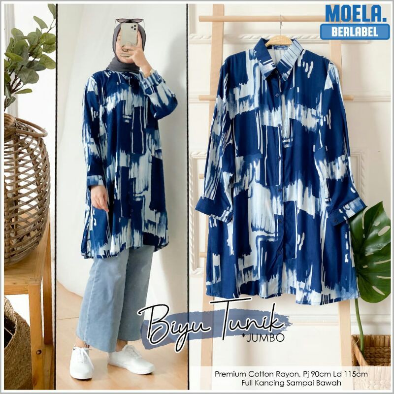 ATASAN WANITA TERBARU BIYU TUNIK MUAT JUMBO LD 115CM/ TUNIK BUSUI