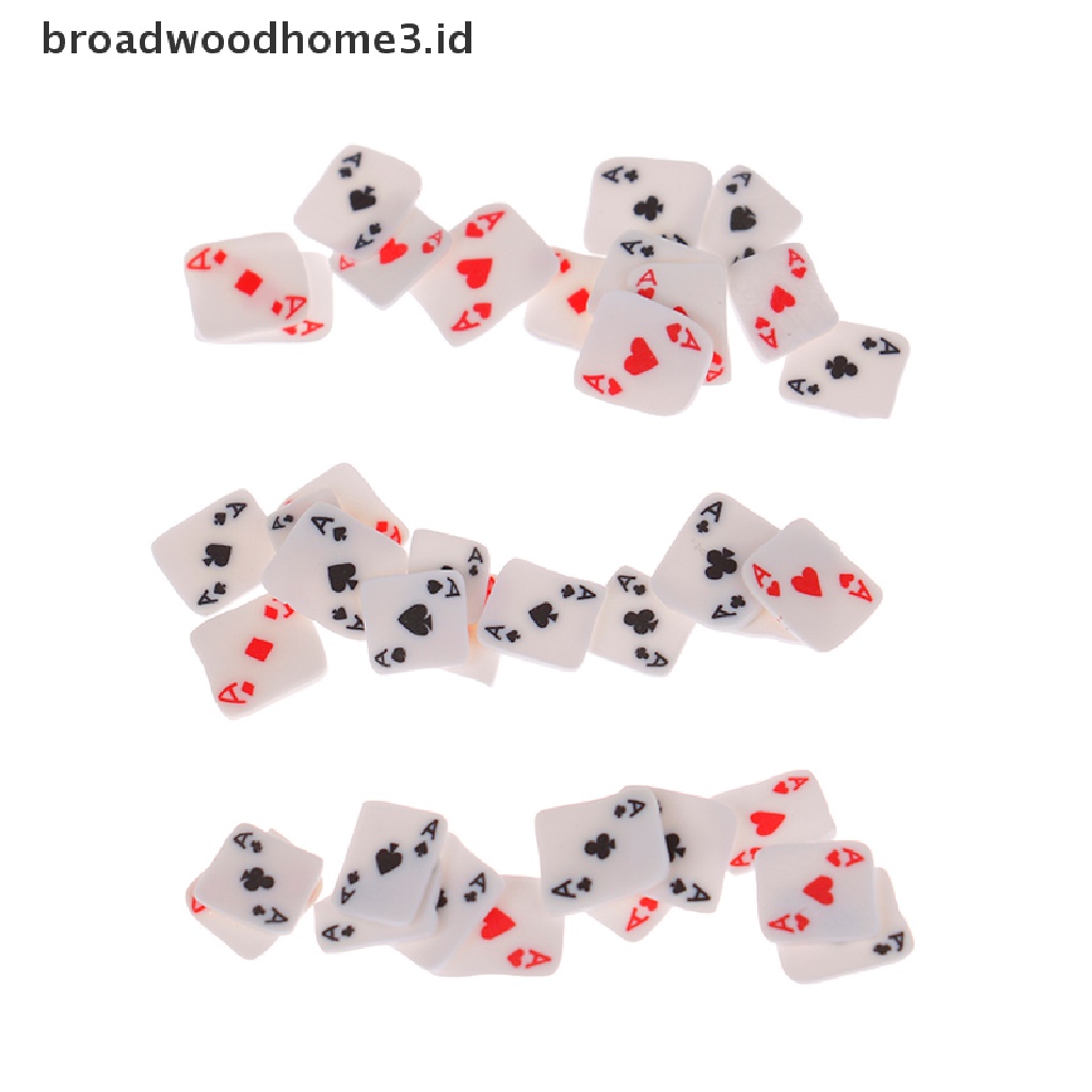 (Home) 10g / Kantong Serpihan Polymer Clay Bentuk Kartu Poker 3D Untuk Dekorasi Nail Art
