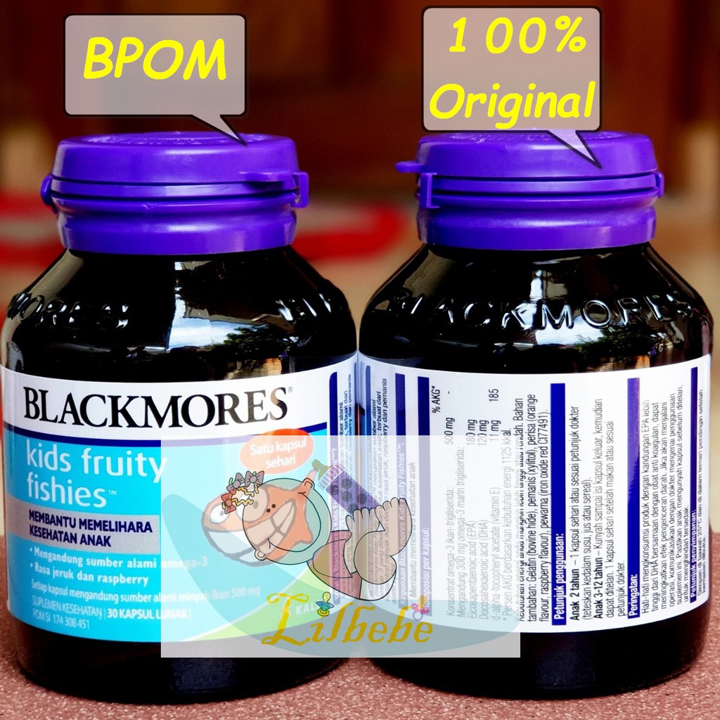 Blackmores Kids Koala Study Buddy / Fruity Fishies Isi 30 Tablets  - BPOM Kalbe