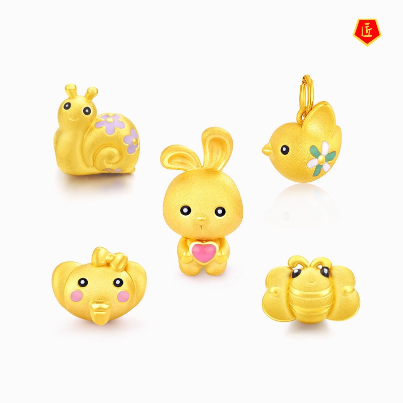 [Ready Stock]Cute Pet Animal Gold Lucky Beads Bracelet