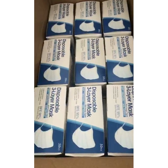 Masker 3 ply Disposable Mask 3 Layer Earloop