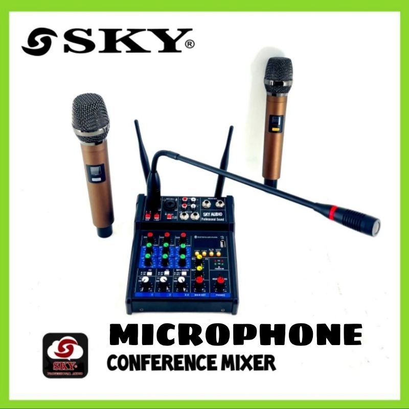 Mixer Mini Podcast Conference SKY Audio Garansi Resmi 2 Tahun