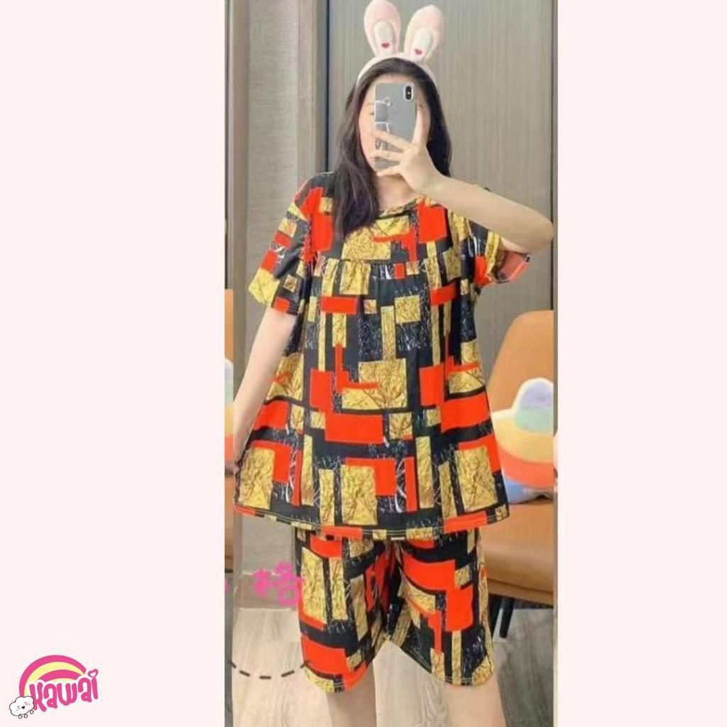 KAWAI BAJU TIDUR PIYAMA SETELAN 3PER4 JUMBO LD 125 OVERSIZED IMPORT