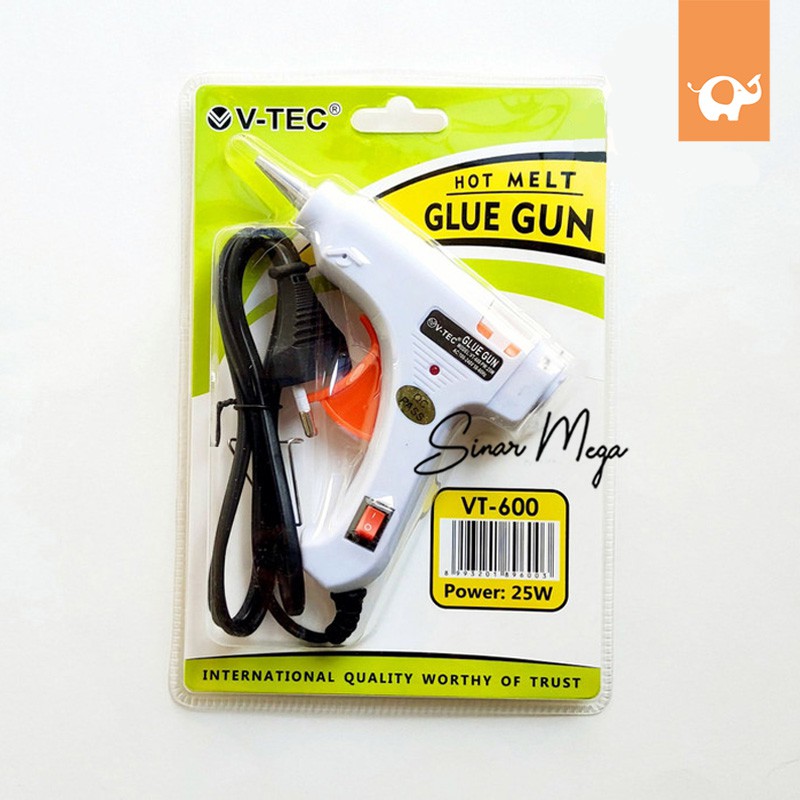 

V-TEC VTEC VT-600 Glue Gun 25W / Lem Tembak Hot Melt Murah Berkualitas