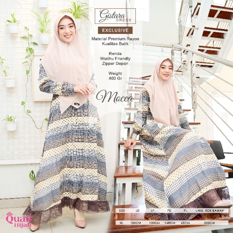 Dress Gamis Muslim Wanita Syari Quail GISTARA