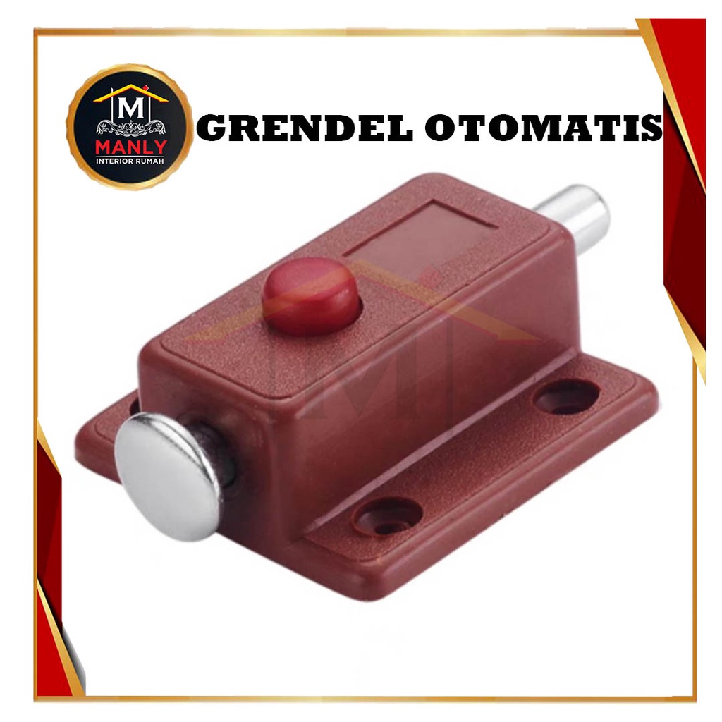 Grendel Tekan / Grendel Pencet / Grendel Pencet Tekan Otomatis Coklat &amp; Hitam