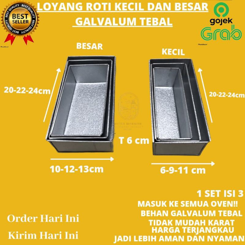 NEW!! LOYANG ROTI / CETAKAN ROTI 1 SET ISI 3 BESAR DAN KECIL