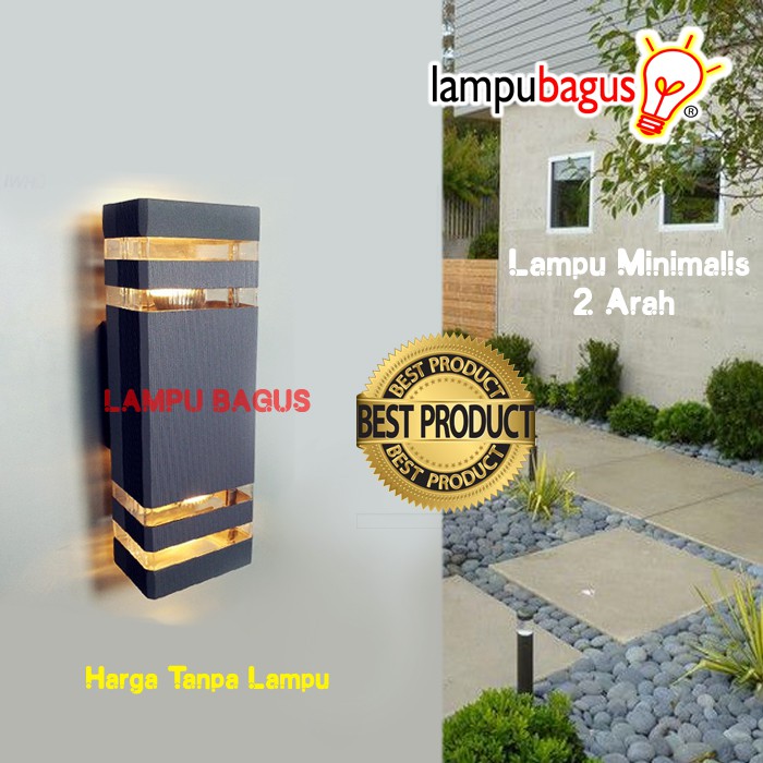 Lampu Dinding Outdoor Minimalis 2 Arah E27 SNI