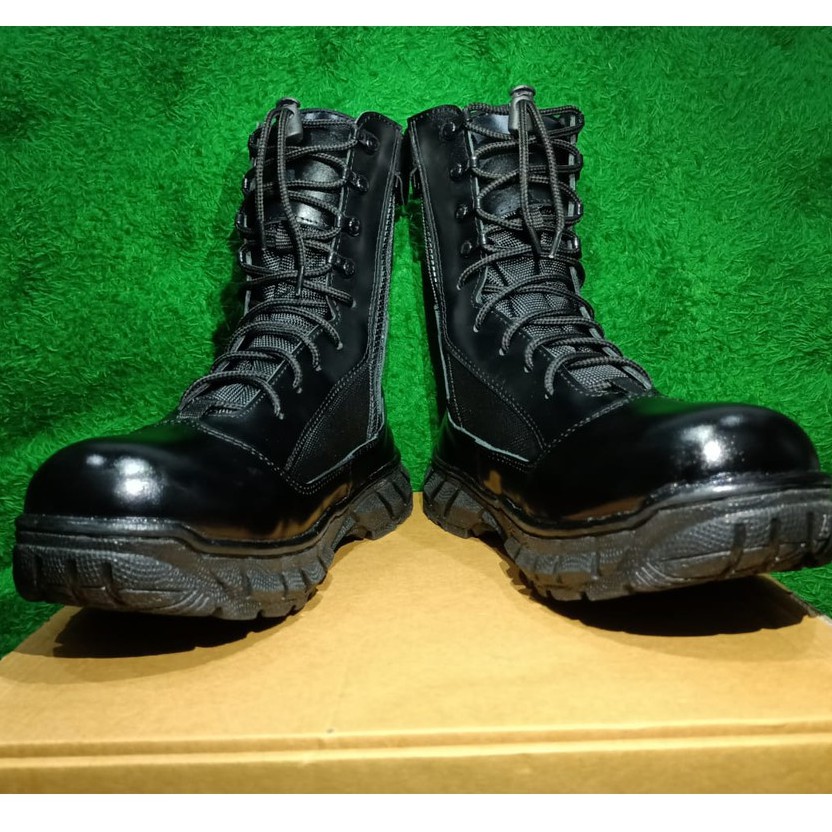 Sepatu pdl jatah polri terbaru kulit sapi asli original caanggo militery 5.0