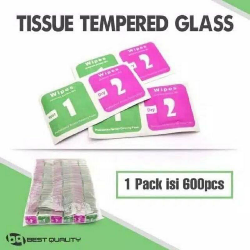 Tissue Tisue Tisu Tempered Glass 1 Set Tisu Basah dan Kering Tissue Anti Gores