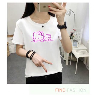  HELLO  KITTY  KAOS  WANITA  TSHIRT CEWEK SIZE XS XXL TERBARU 