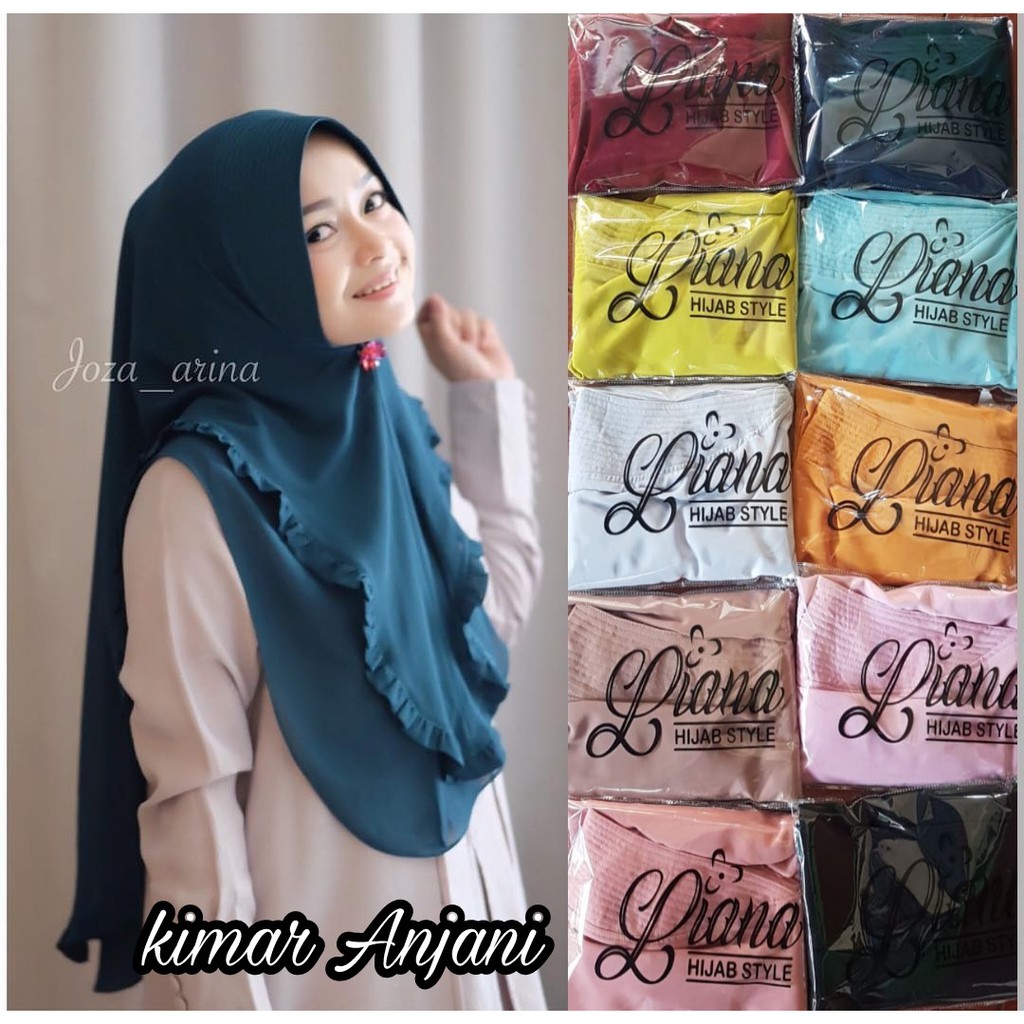 Jilbab Khimar Original Liana Anjani Flower Shopee Indonesia