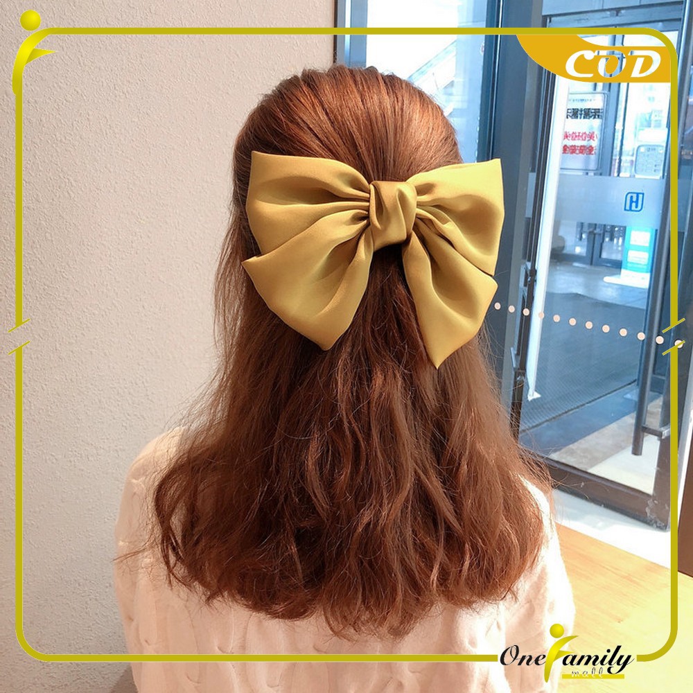ONE-C160 Ikat Rambut Pita Besar Kuncir Rambut Hairband Aksesoris Wanita Kunciran Rambut Korea Style-4