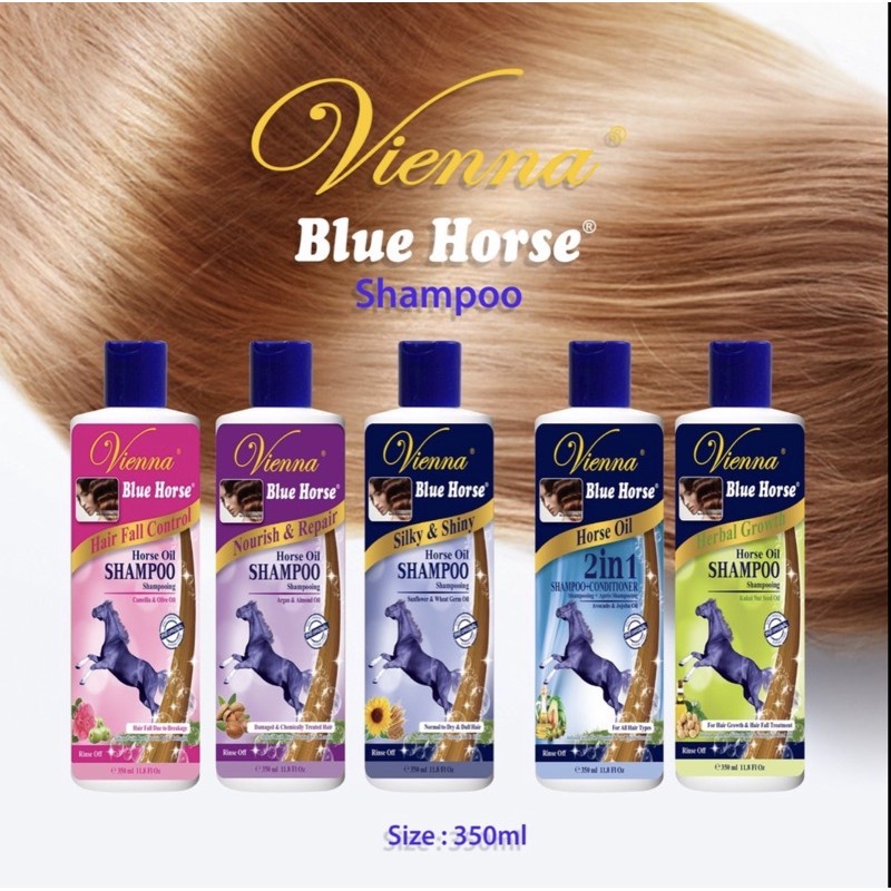 Vienna Blue Horse Shampoo Kuda Pemanjang Rambut Cowo/Cewe Original