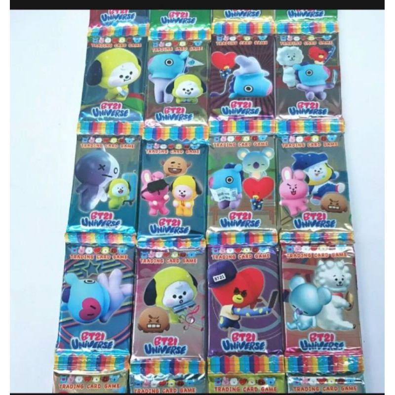 

1 lusin kartu foil-kartu gunting batu kertas karakter bt21