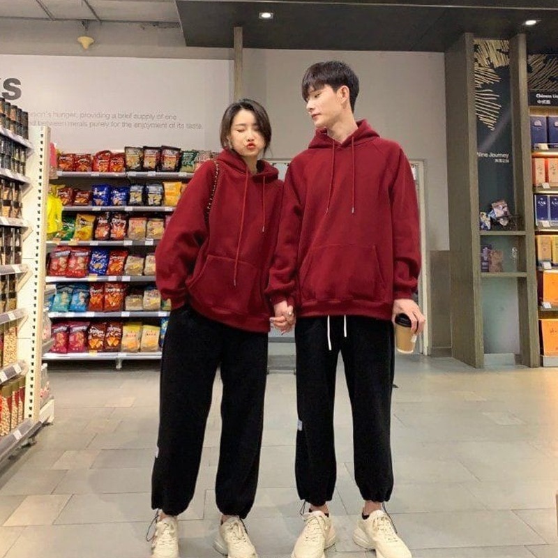 HOODIE Couple Polos Harga Sepasang | Hoodie Pasangan Polos Basic Simple