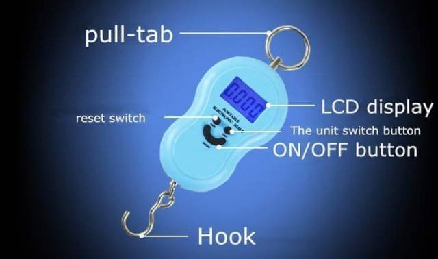TIMBANGAN DIGITAL SCALE GANTUNG ELETRONIK  MAX 50KG PORTABLE