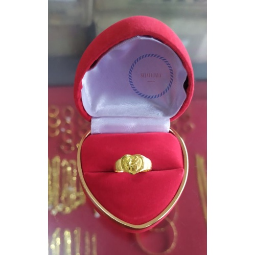 Cincin love huruf mandarin emas 24 karat