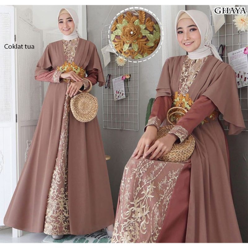 Gamis kondangan ghaya pesta dress wanita muslim bridesmaid