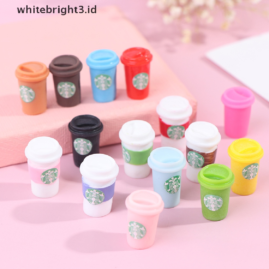 {whitebright3.id} 3Pcs 1:12 Dollhouse Miniature Coffee Drinks Cup Model Dolls Kitchen Food Toy ,