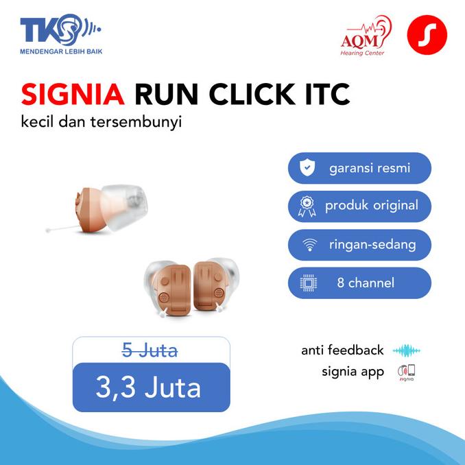 Alat Bantu Dengar Signia Run Instant Click ITC 8 Channel