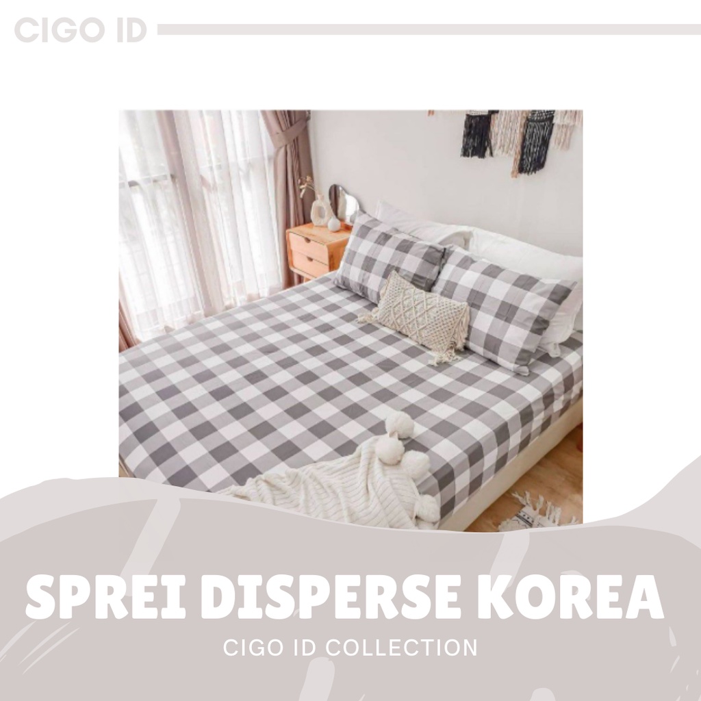 SPREI DISPERSE MOTIF AESTHETIC MINIMALIS EMILY KOREA BY MORNING OWL  BAHAN KATUN DISPERSE MICROTEX  120x200 / 160x200 / 180x200  TINGGI 20 CM