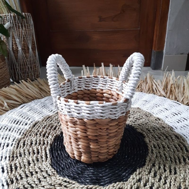 Rafaya Cover Pot | Keranjang Enceng Gondok | Wadah Serbaguna