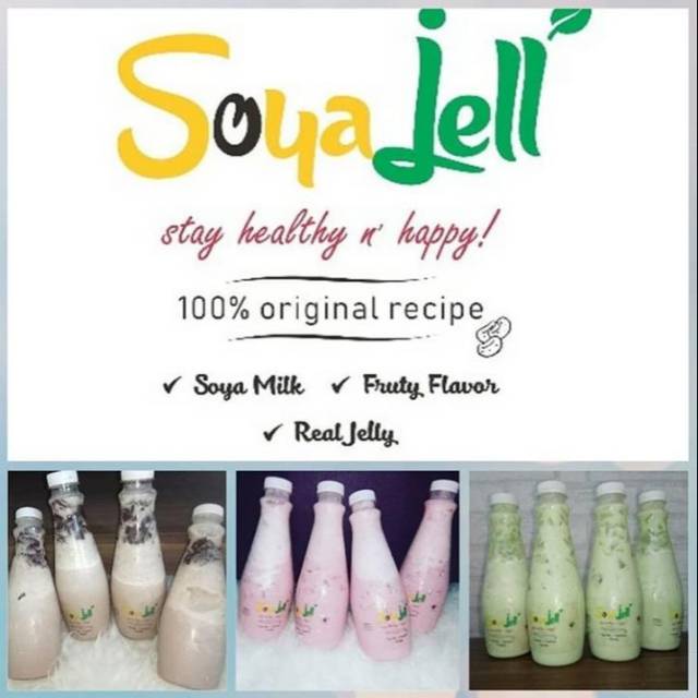 

Soya Jell (Susu kedelai / Soya Milk dengan rasa buah dan Jelly )