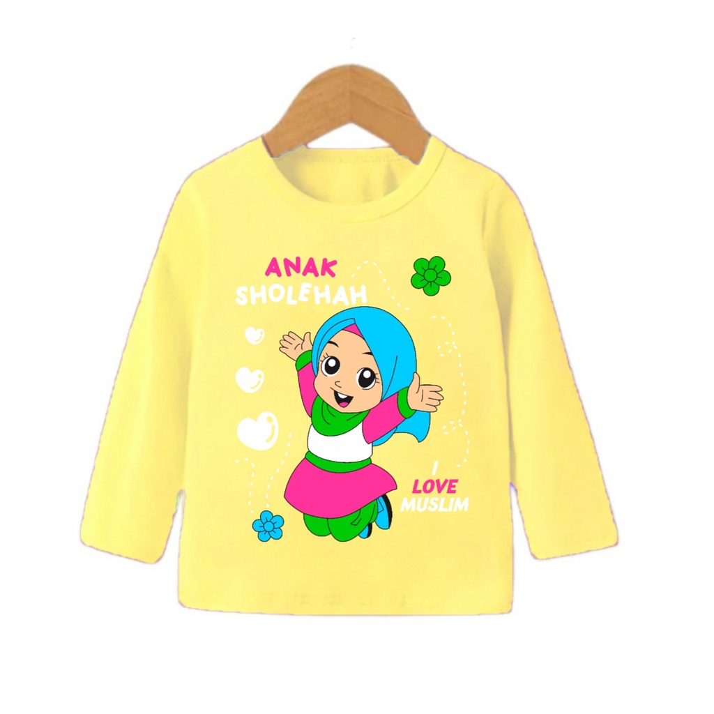 kaos anak perempuan lengan panjang muslimah 28