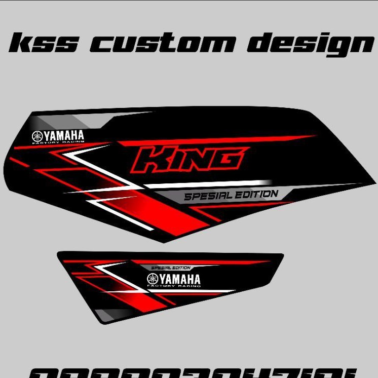 striping rx king variasi hitam merah