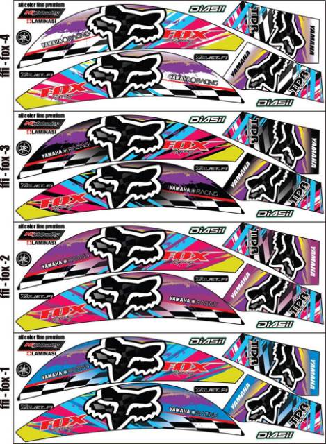 Striping Fino 125 Fi Variasi Yamaha Stiker Sticker Skotlet Scotlite Body Motor Lis List Body Li Liss