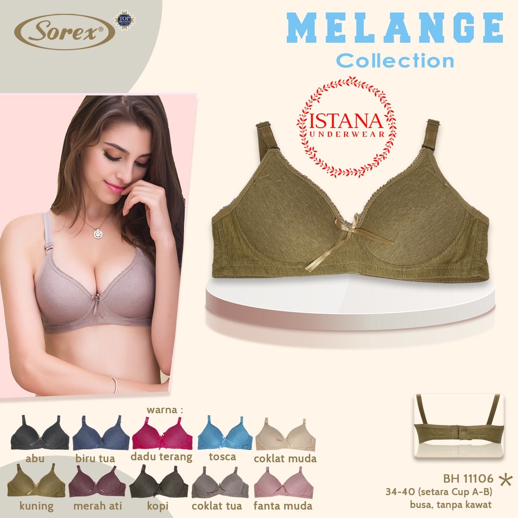 Bra wanita sorex / bh sorex tanpa kawat / kutang bahan kaos / menyerap keringat