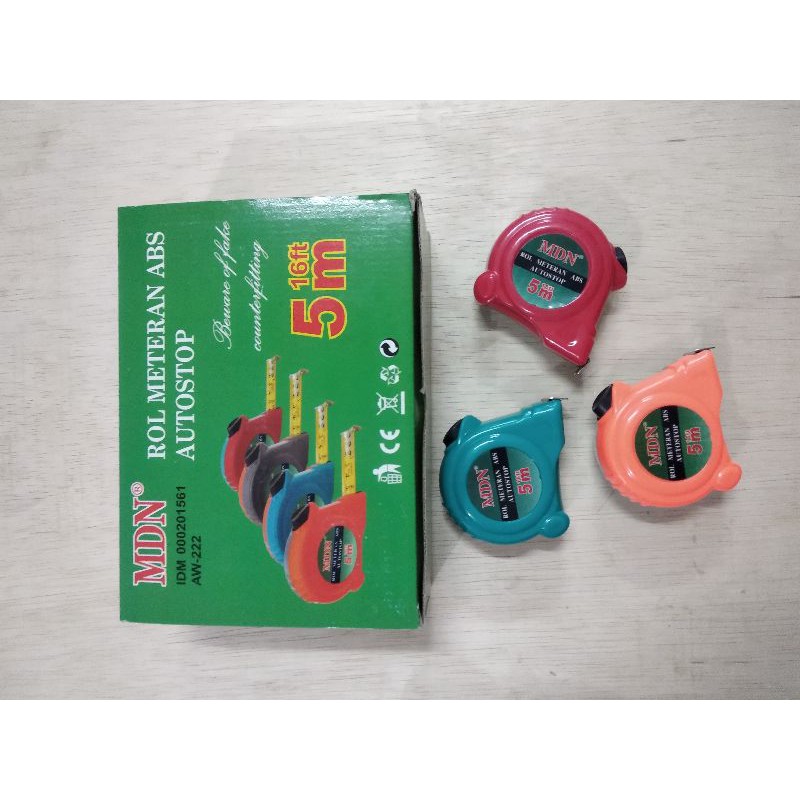 METERAN AUTO STOP 3M 5M 7.5M MEASURE MEASURING TAPE MDN