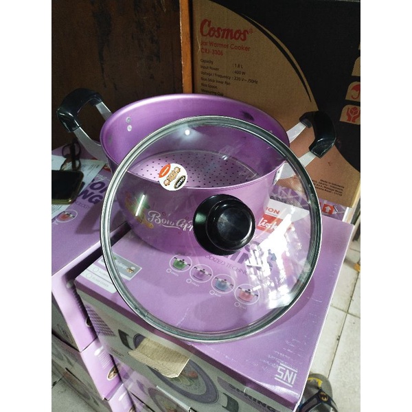 Panci Dandang Alcor 24-cm Maspion tutup kaca