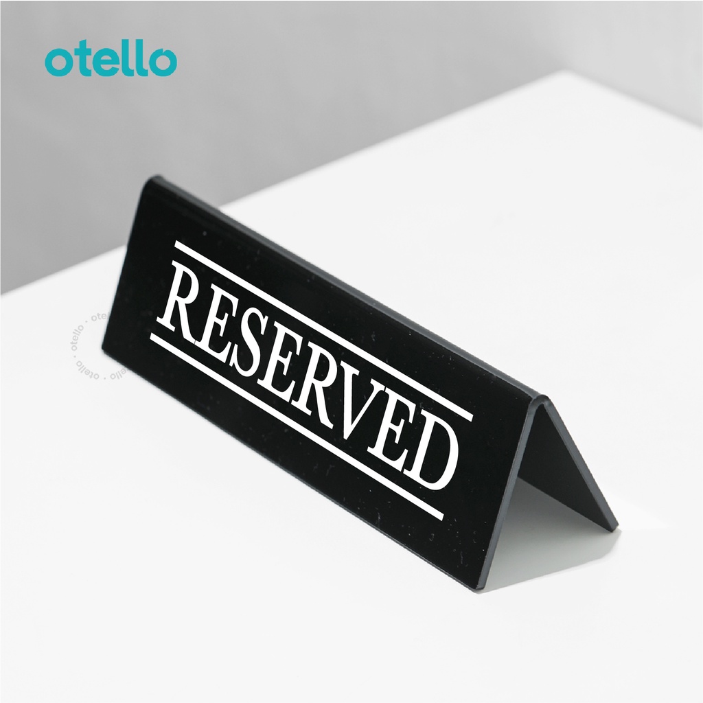 Reserved Table Sign Papan Meja Acrylic UV Tent Card Akrilik Tag Tanda Acrilic Restaurant